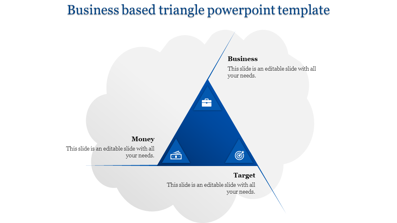 Triangle powerpoint template-Blue